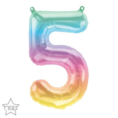 Foil Balloon Number 5 Jelli Ombre 16in
