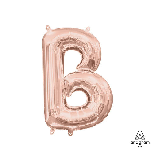 Foil Balloon Letter B Rose Gold 16in