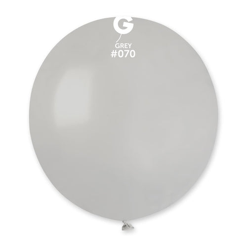 Gemar Latex Balloons Standard Grey #070 Grey 19in - 5 pieces