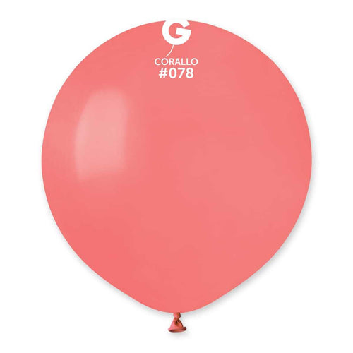 Gemar Latex Balloons Standard Corallo #078 19in - 5 pieces