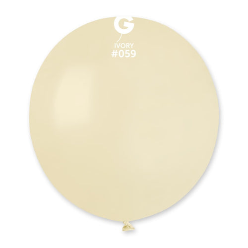 Gemar Latex Balloons Standard Ivory #059 19 in - 5 pieces