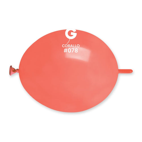 Gemar Latex Balloons Standard Corallo #078 6in - 100 pieces
