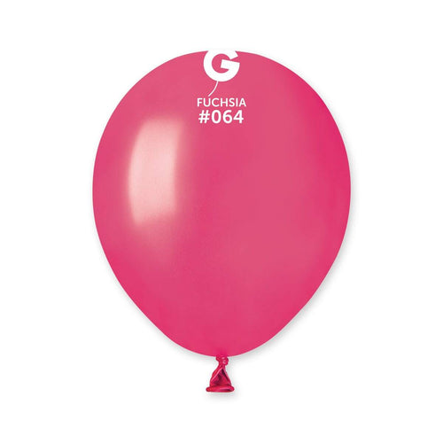 Gemar Latex Balloons Metal Fuchsia #064 5in - 100 pieces