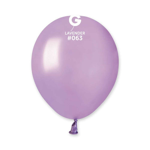 Gemar Latex Balloons Metal Lavender #063 5in - 100 pieces