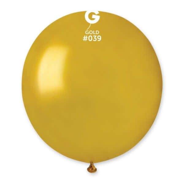 Gemar Latex Balloons Metal Gold #039 19in - 5 pieces
