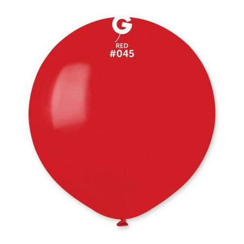 Gemar Latex Balloons Standard Red #045 19in - 5 pieces