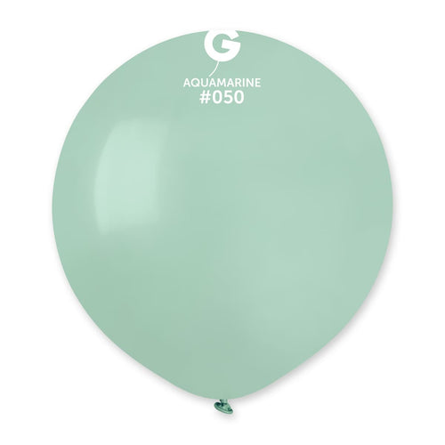 Gemar Latex Balloons Standard Aquamarine #050 19in - 5 pieces