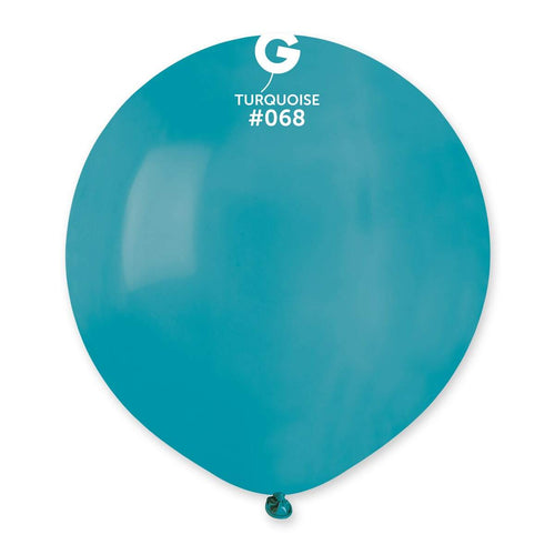 Gemar Latex Balloons Standard Turquoise #068 19in - 5 pieces
