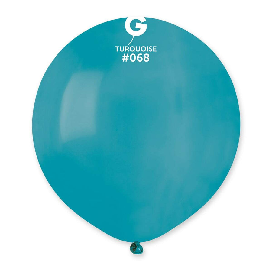 Gemar Latex Balloons Standard Turquoise #068 19in - 5 pieces