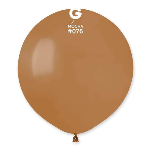 Gemar Latex Balloons Standard Mocha #076 19in - 5 pieces