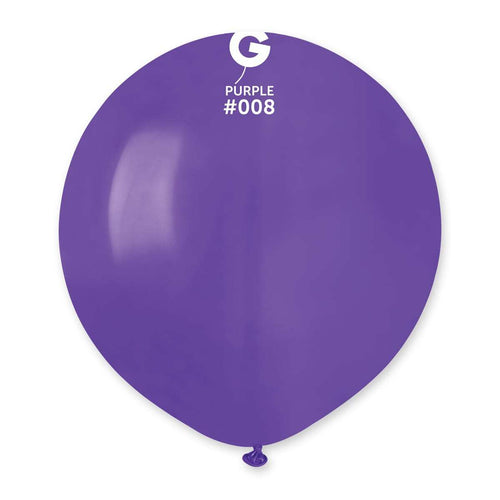 Gemar Latex Balloons Standard Purple #008 19in - 5 pieces