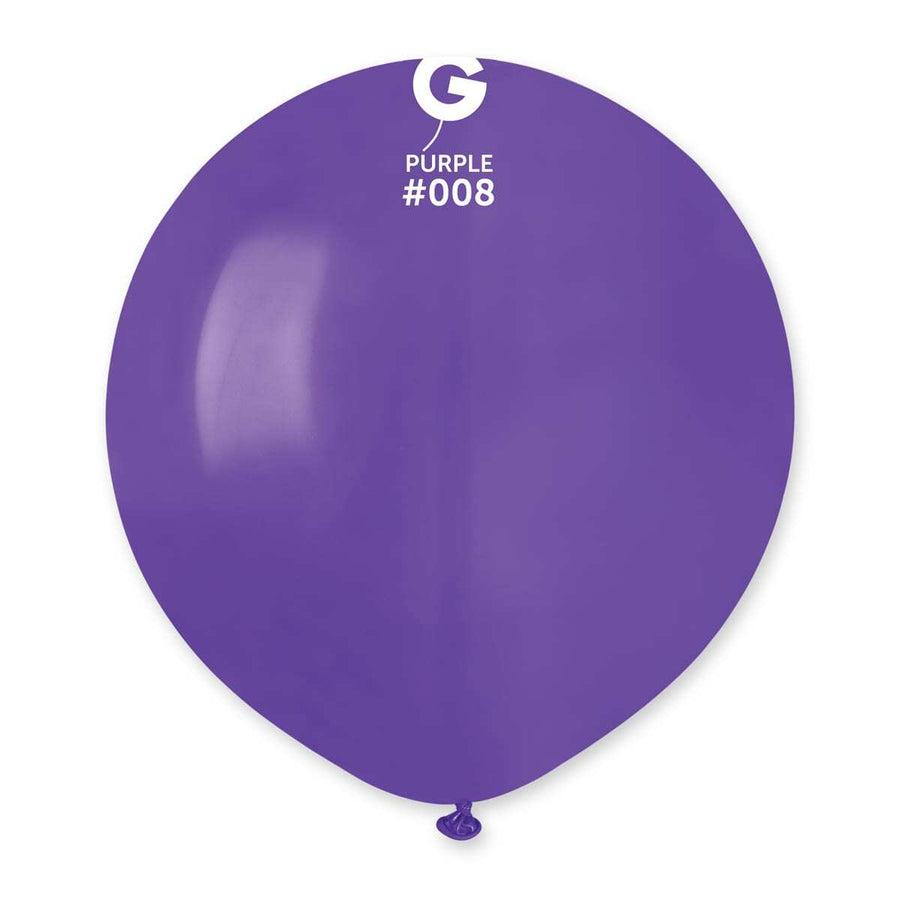 Gemar Latex Balloons Standard Purple #008 19in - 5 pieces