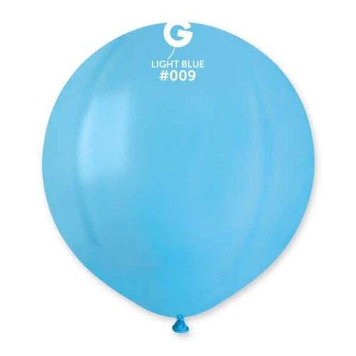 Gemar Latex Balloons Standard Light Blue #009 19in - 5 pieces