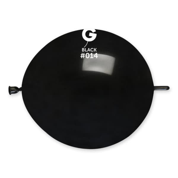 Gemar Latex Balloons Standard Black #014 13in - 50 pieces