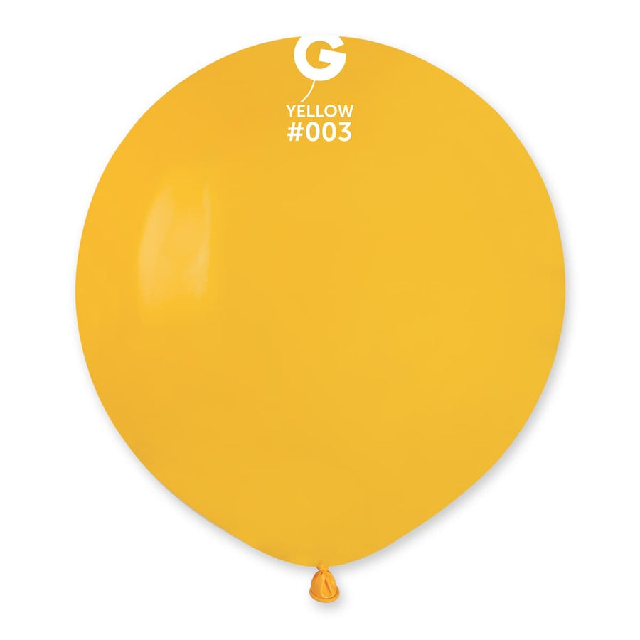 Gemar Latex Balloons Standard Yellow #003 19in - 5 pieces