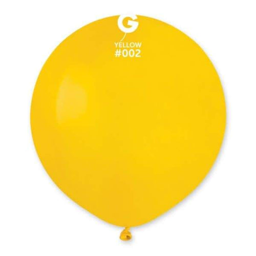 Gemar Latex Balloons Standard Yellow #002 19in - 5 pieces