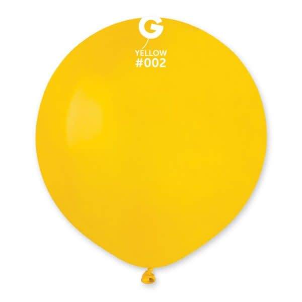 Gemar Latex Balloons Standard Yellow #002 19in - 5 pieces
