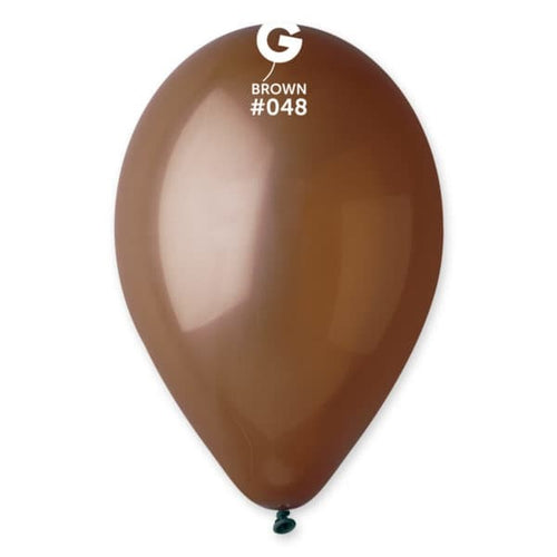 Gemar Latex Balloons Standard Brown #048 12in - 50 pieces