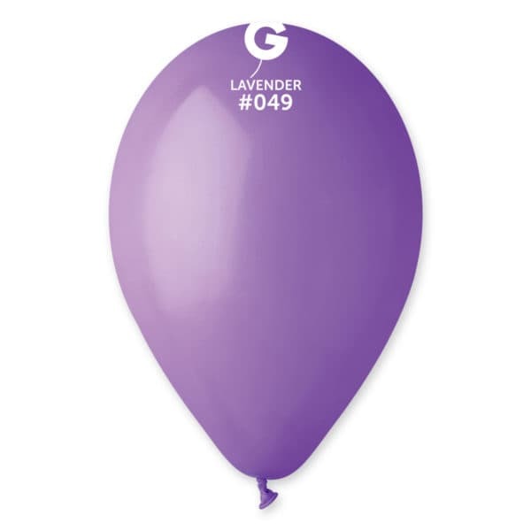 Gemar Latex Balloons Standard Lavender #049 12in - 50 pieces