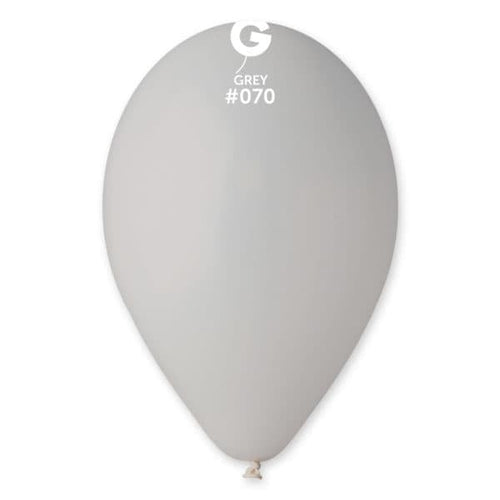 Gemar Latex Balloons Standard Grey #070 12in - 50 pieces