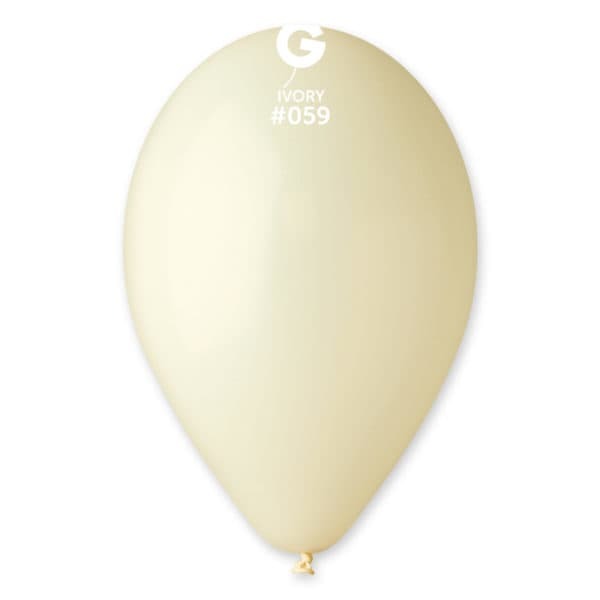 Gemar Latex Balloons Standard Ivory #059 12in - 50 pieces