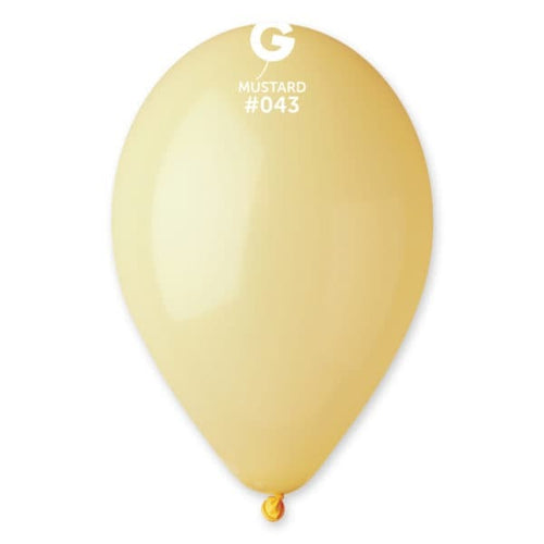 Gemar Latex Balloons Standard Mustard #043 12in - 50 pieces