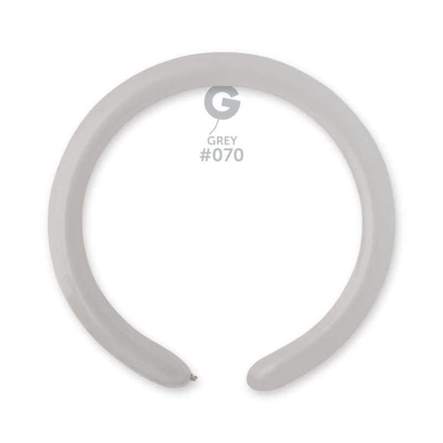 Gemar Latex Balloons Standard Grey #070 2in - 50 pieces