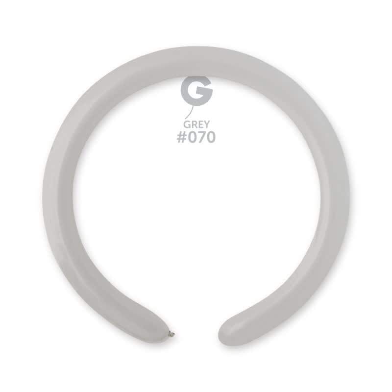Gemar Latex Balloons Standard Grey #070 2in - 50 pieces
