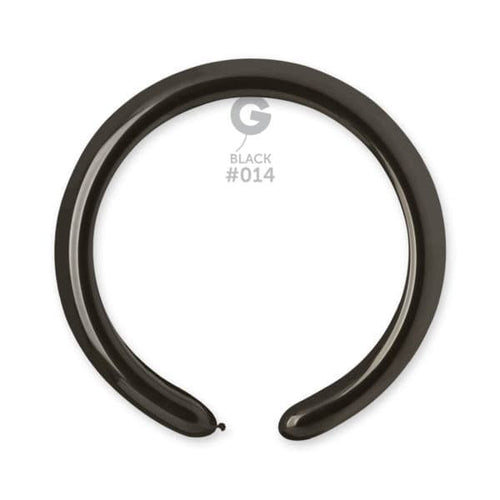 Gemar Latex Balloons Standard Black #014 2in - 50 pieces