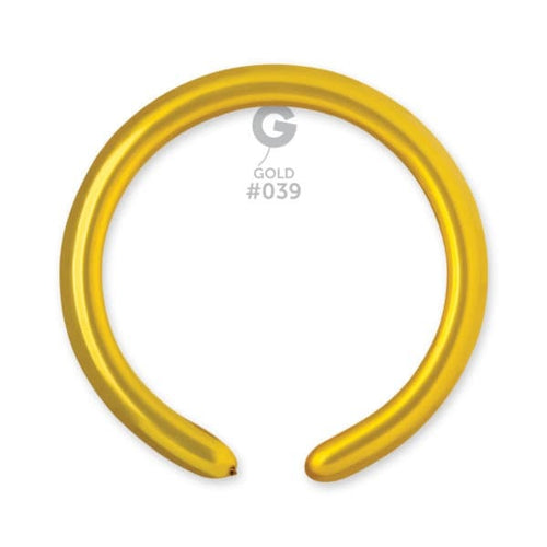 Gemar Latex Balloons Metal Gold #039 2in - 50 pieces
