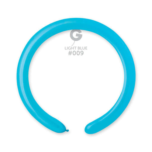 Gemar Latex Balloons Standard Light Blue #009 2in - 50 pieces
