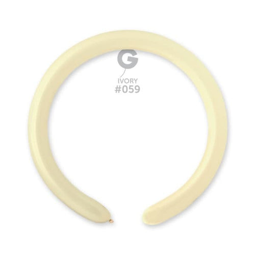 Gemar Latex Balloons Standard Ivory #059 2in - 50 pieces
