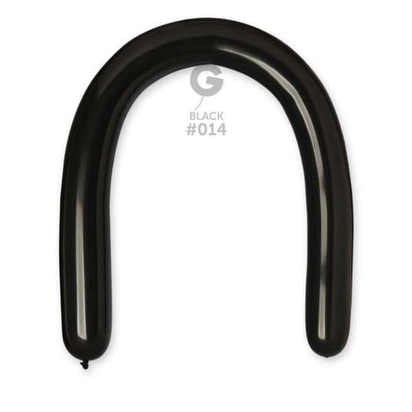 Gemar Latex Balloons Standard Black #014 3in - 50 pieces