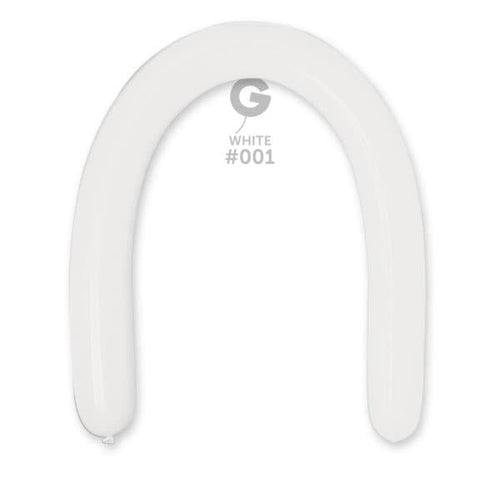 Gemar Latex Balloons Standard White #001 3in - 50 pieces