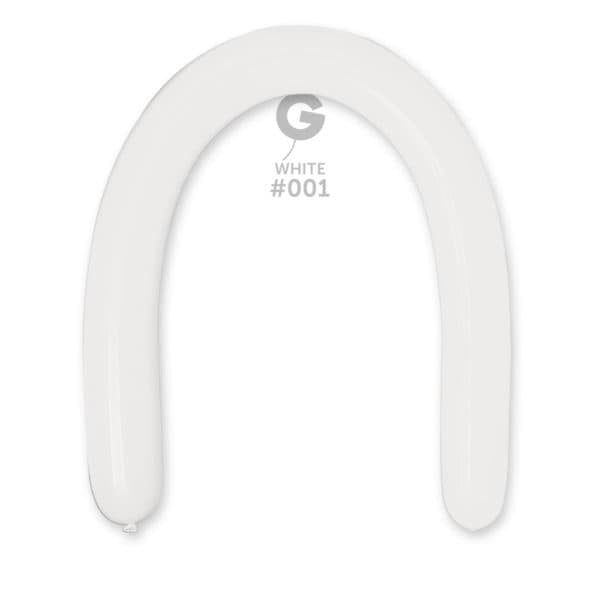 Gemar Latex Balloons Standard White #001 3in - 50 pieces