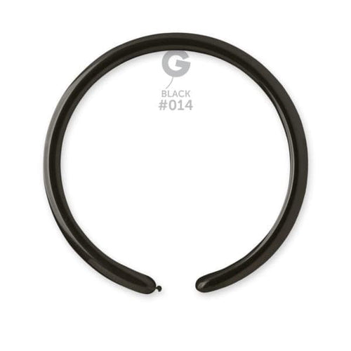 Gemar Latex Balloons Standard Black #014 1in - 50 pieces