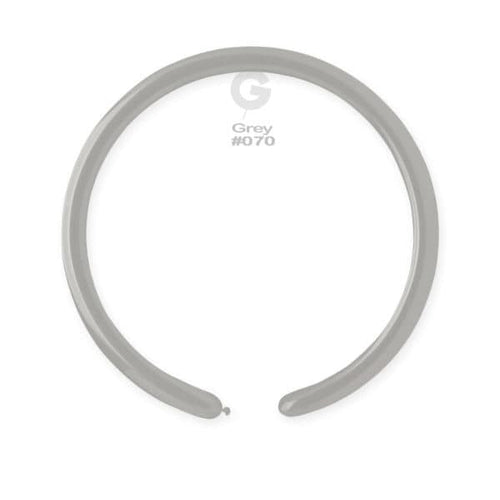 Gemar Latex Balloons Standard Grey #070 Grey 1in - 50 pieces