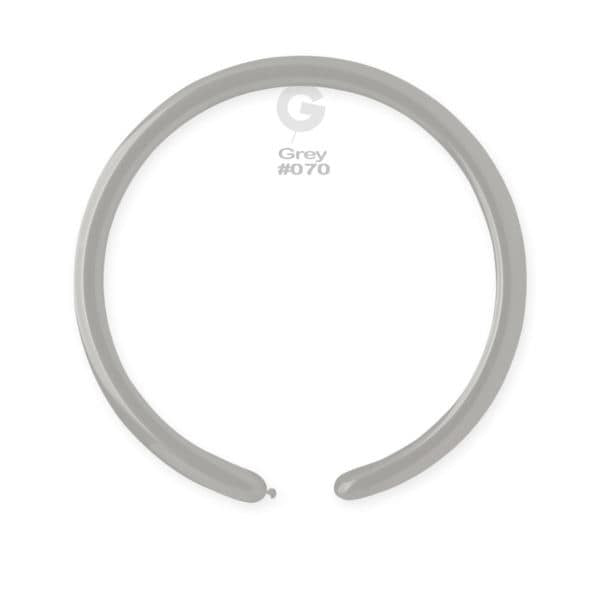 Gemar Latex Balloons Standard Grey #070 Grey 1in - 50 pieces
