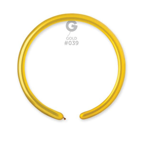 Gemar Latex Balloons Metal Gold #039 1in - 50 pieces