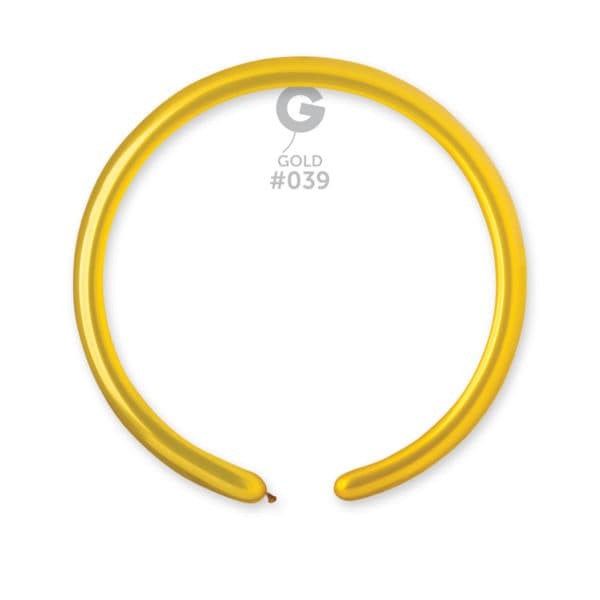 Gemar Latex Balloons Metal Gold #039 1in - 50 pieces