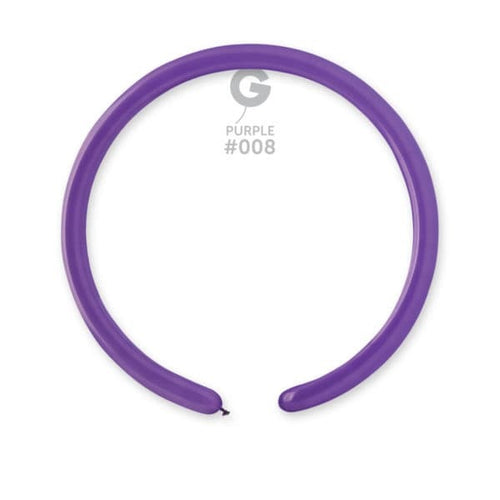 Gemar Latex Balloons Standard Purple #008 1in - 50 pieces