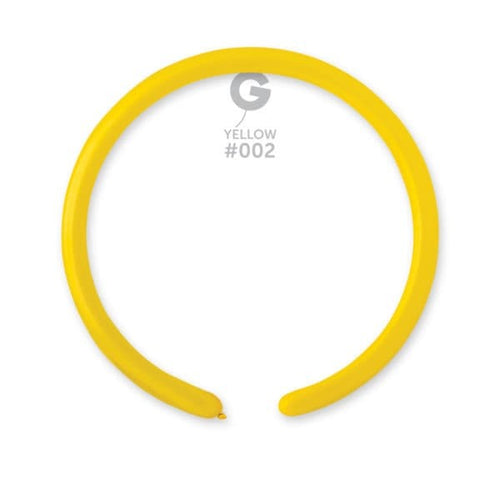 Gemar Latex Balloons Standard Yellow #002 1in - 50 pieces