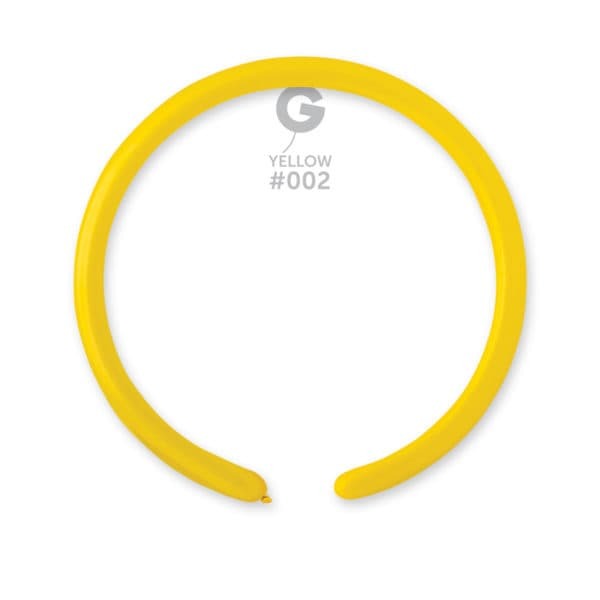 Gemar Latex Balloons Standard Yellow #002 1in - 50 pieces