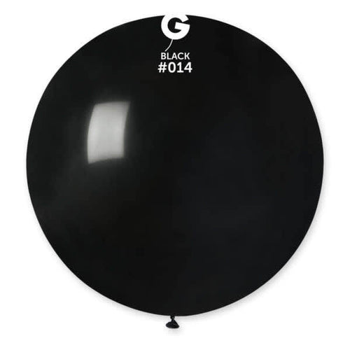 Gemar Latex Balloons Standard Black #0143 31in - 1 piece