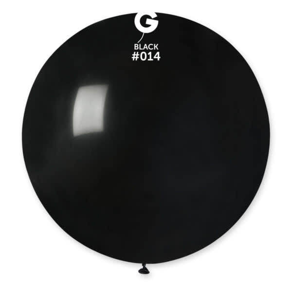 Gemar Latex Balloons Standard Black #0143 31in - 1 piece