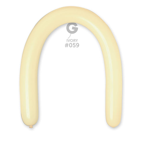 Gemar Latex Balloons Standard Ivory #059 3in - 50 pieces
