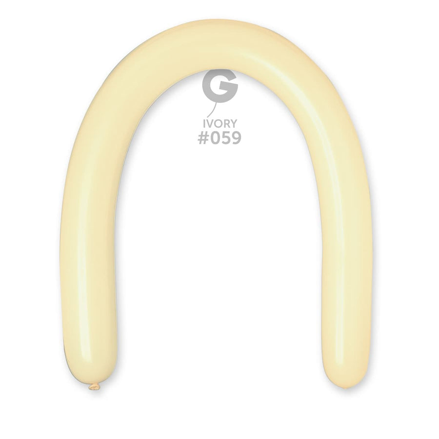 Gemar Latex Balloons Standard Ivory #059 3in - 50 pieces