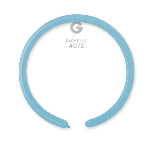Gemar Latex Balloons Standard Baby Blue #072 1in - 50 pieces