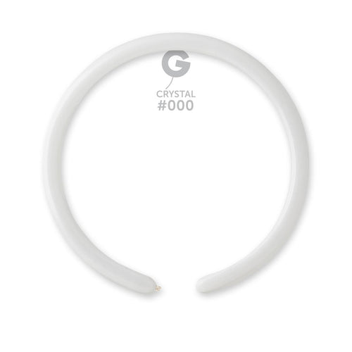 Gemar Latex Balloons Crystal Clear #000 1in - 50 pieces