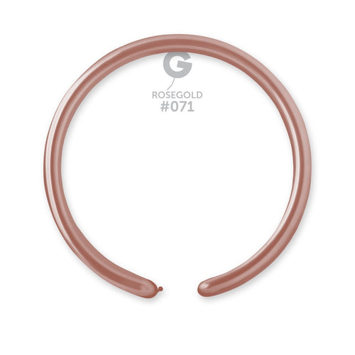 Gemar Latex Balloons Rose Gold #071 2in - 50 pieces
